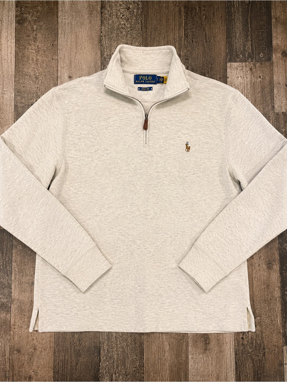 Polo Ralph Lauren Light Heather Gray Quarter-Zip Pullover